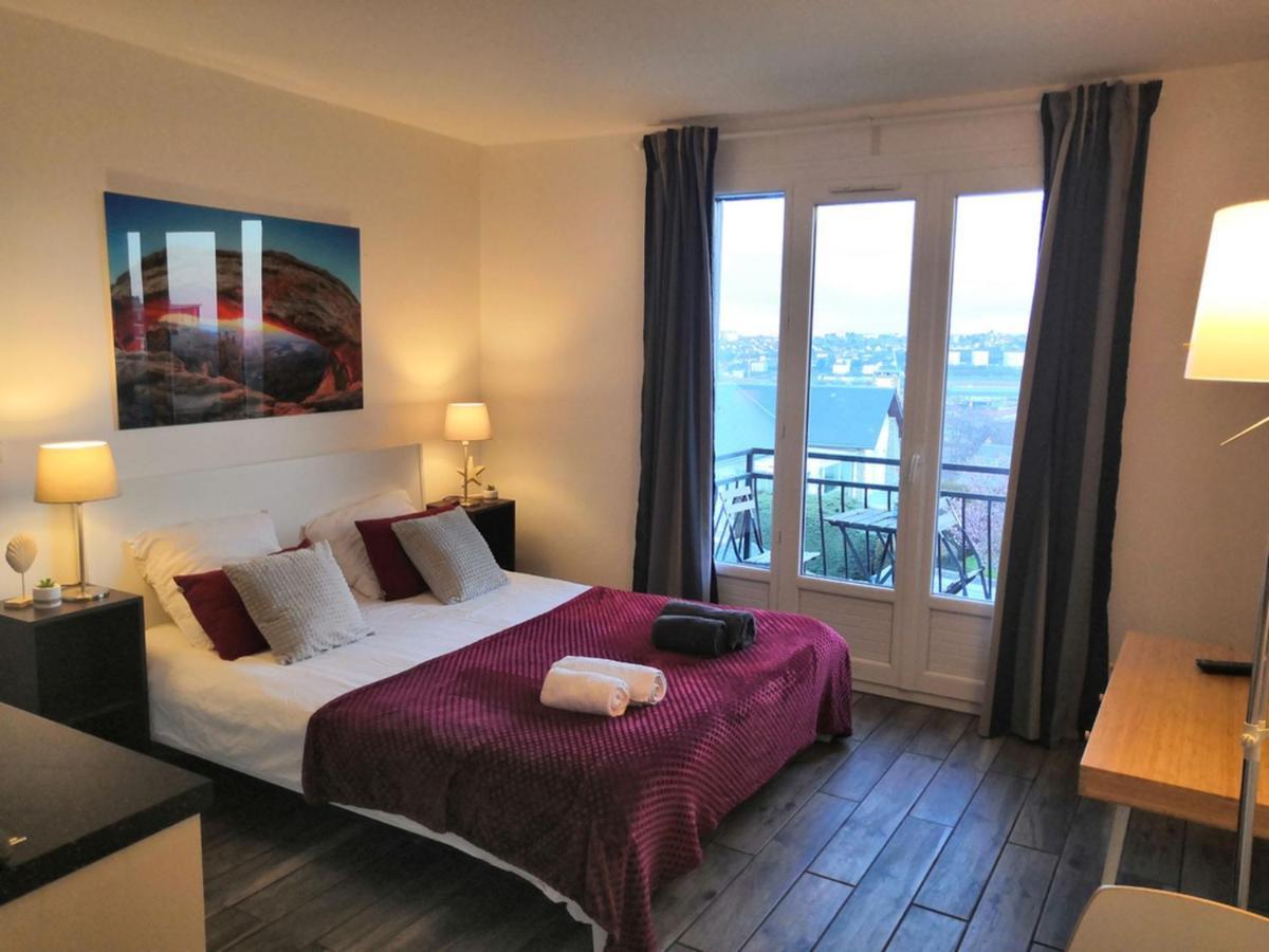 Escale Dieppe Gambetta - Appart Et Studios 2-6 Personnes Vue Ville Et Mer Kültér fotó