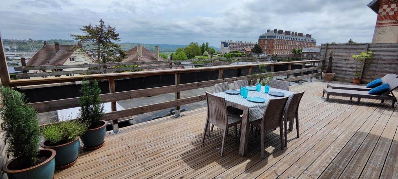 Escale Dieppe Gambetta - Appart Et Studios 2-6 Personnes Vue Ville Et Mer Kültér fotó